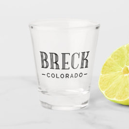 Vaso De Chupito Tipografía de Breck Colorado Art Deco