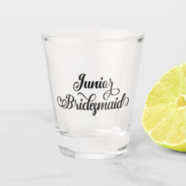 Vaso De Chupito Tipografía de la dama de honor junior con boda de 