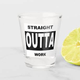 Vaso De Chupito Tipografía divertida de humor negro en directo