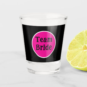 Vaso De Chupito Tipografía divertida TEAM BRIDE personalizada únic