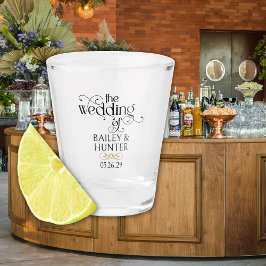 Vaso De Chupito Tipografía por órganos El Boda de la fecha
