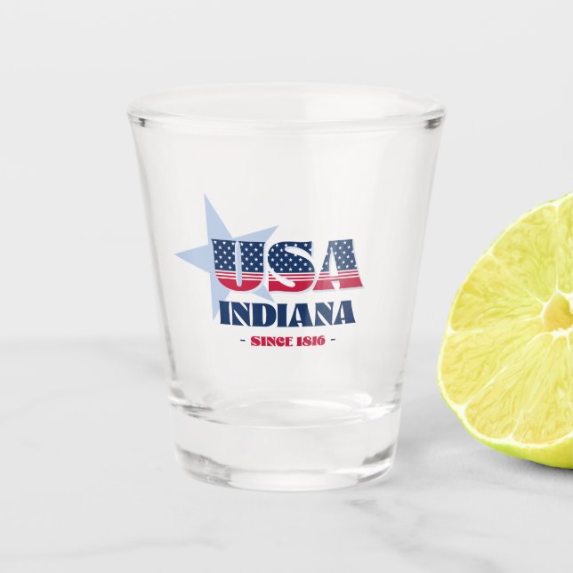 Vaso De Chupito Tiras, rayas e Indiana 1816 (Anverso)