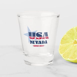 Vaso De Chupito Tiras, rayas y Nevada 1864
