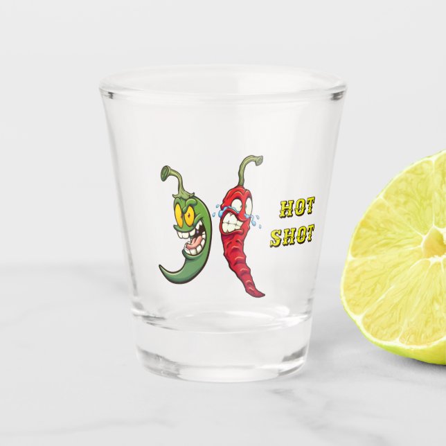 Vaso De Chupito Tiro de Chili Caliente (Anverso)