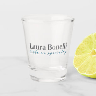 Vaso De Chupito Título de nombre sencillo minimalista moderno prof