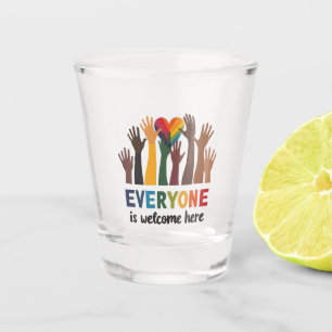 Vaso De Chupito Todo El Mundo Es Bienvenida Aquí, Profesor Idaho.
