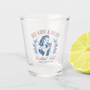 Vaso De Chupito Todos los blancos rojos y bujee americanos