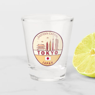 Vaso De Chupito Tokyo Japan City Skyline Emblem
