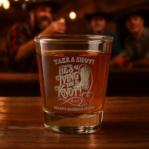 Vaso De Chupito Toma un Trago Despedida de Soltero Vaquero Fiesta 