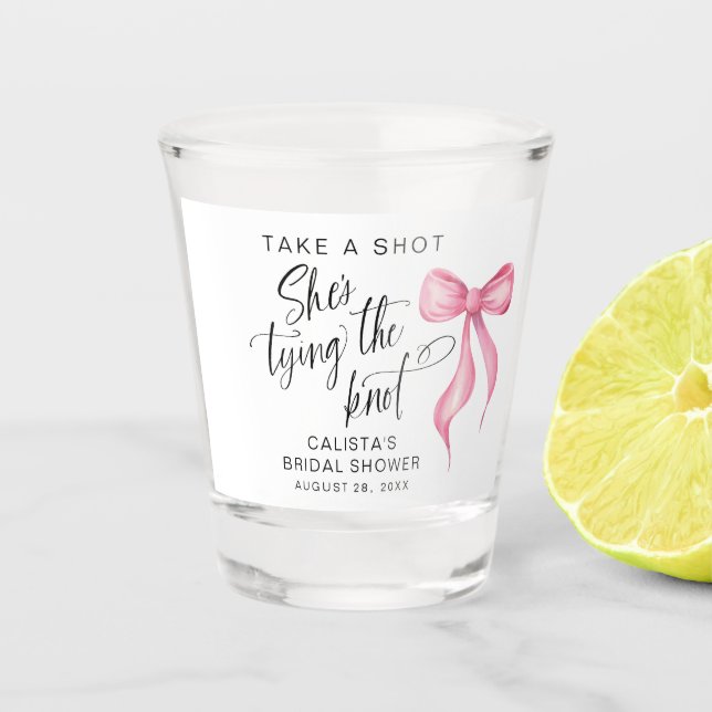 Vaso De Chupito Toma un Trago Está Atando el Nudo Despedida de Sol (Anverso)