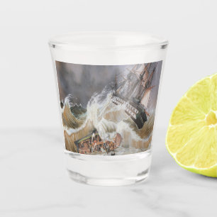 Vaso De Chupito Tormenta de barcos alpinos en el mar de los años 1