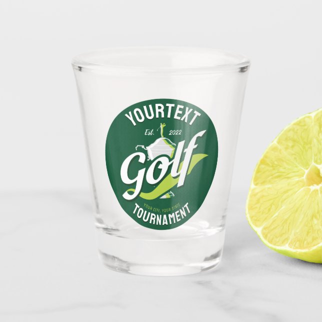 Vaso De Chupito Torneo de Trofeo Pro Golfer NAME Golf (Anverso)