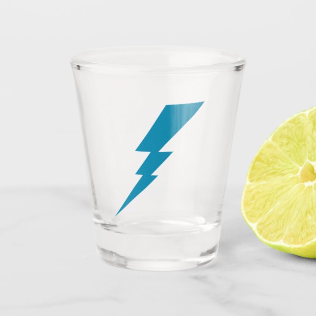 Vaso De Chupito Tornillo relámpago azul (Anverso)
