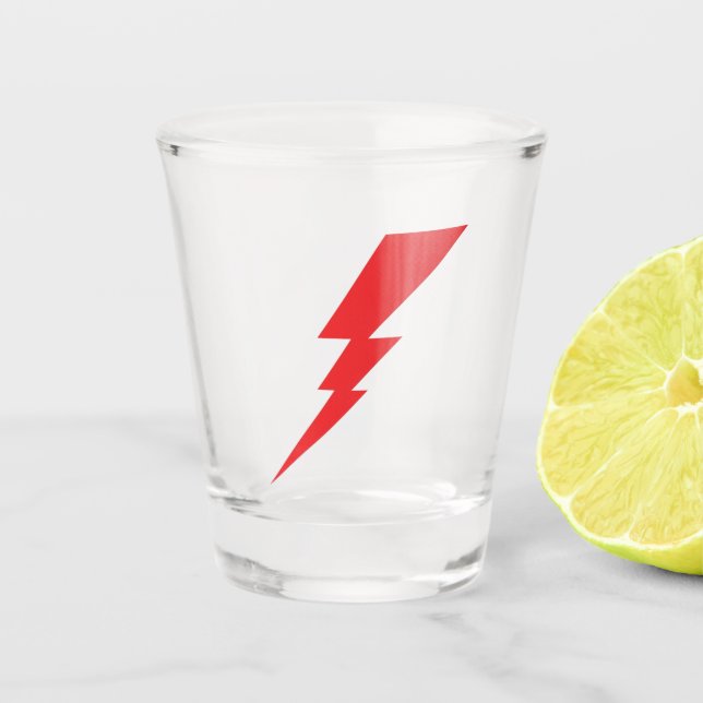Vaso De Chupito Tornillo relámpago rojo (Anverso)