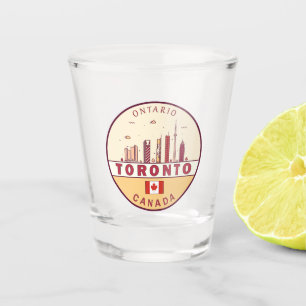 Vaso De Chupito Toronto Canada City Skyline Emblem
