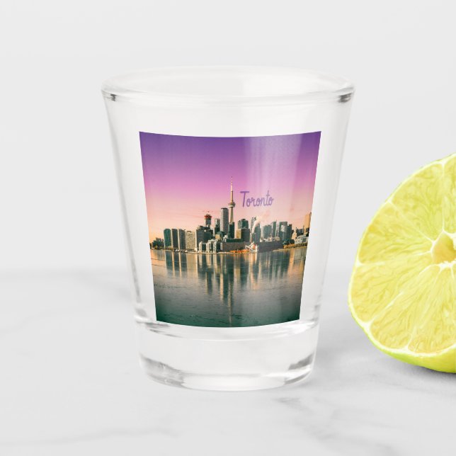 Vaso De Chupito Toronto Capital de Ontario Canada City Skyline (Anverso)