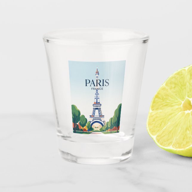 Vaso De Chupito Torre Eiffel Francia (Anverso)