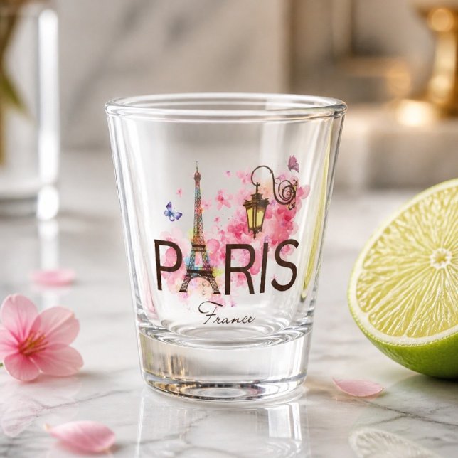 Vaso De Chupito Torre Eiffel y lámpara de París Francia (Subido por el creador)