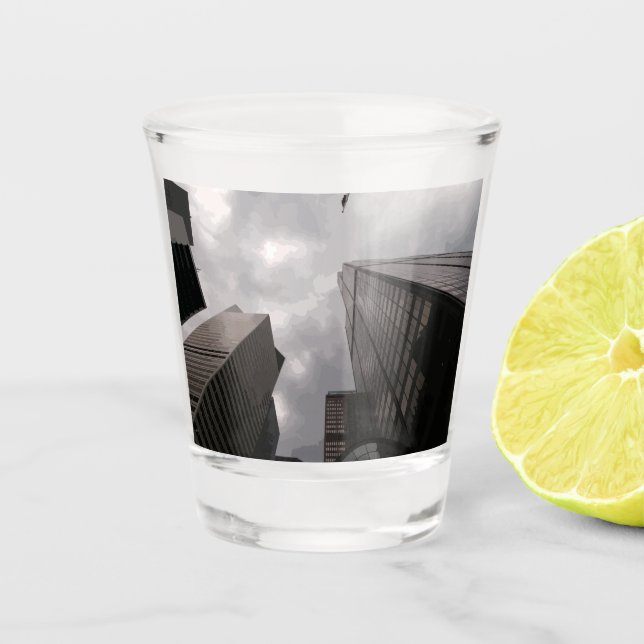 Vaso De Chupito Torre en la ciudad. (Anverso)