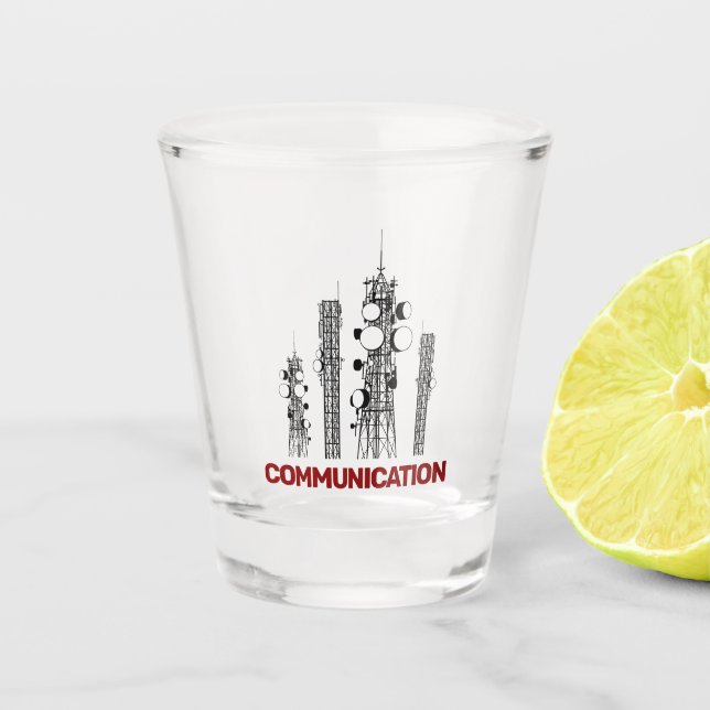 Vaso De Chupito Torres de comunicación (Anverso)