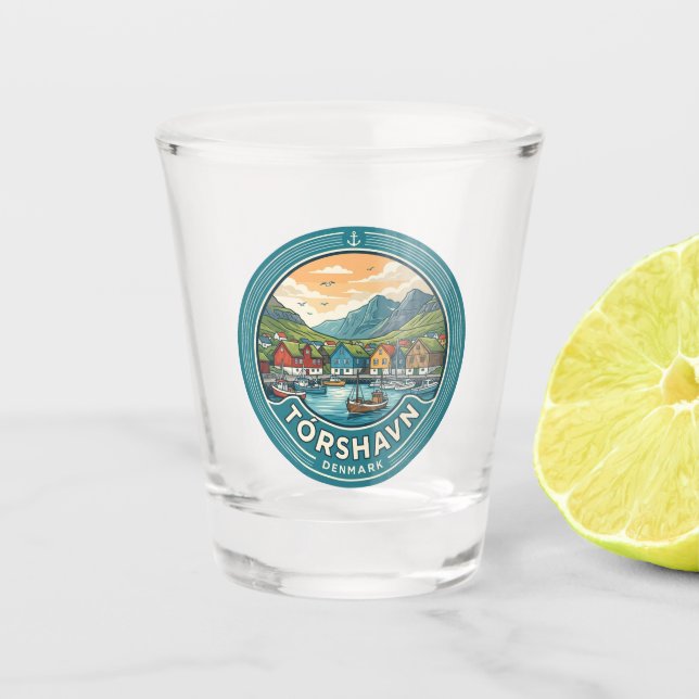 Vaso De Chupito Tórshavn Dinamarca (Anverso)