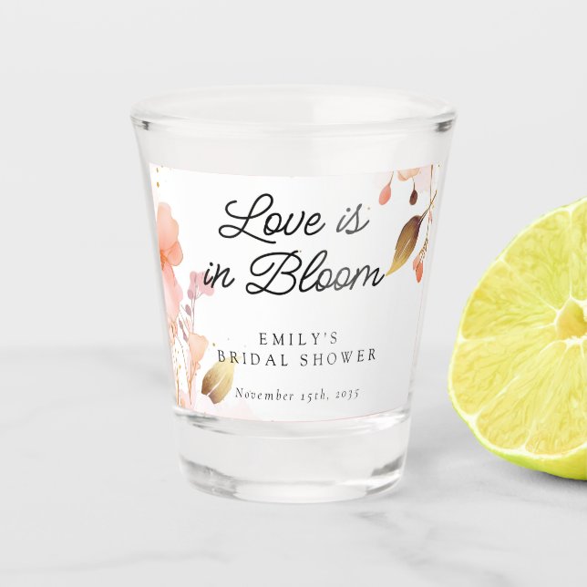 Vaso De Chupito Torta Nupcial Love in Bloom (Anverso)