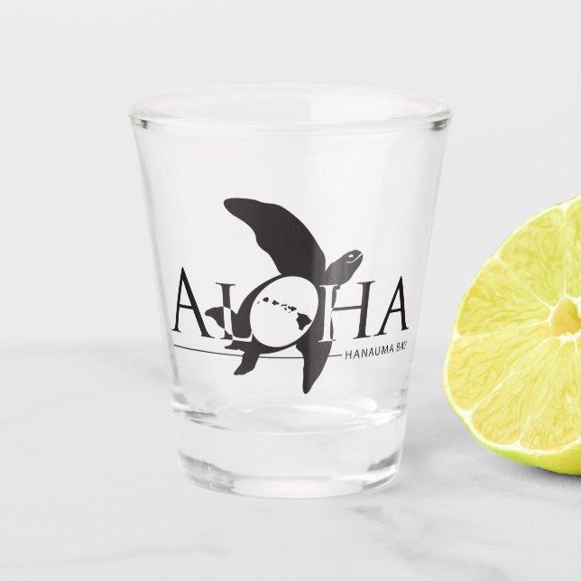 Vaso De Chupito Tortuga de las islas Aloha Hawaii (Anverso)