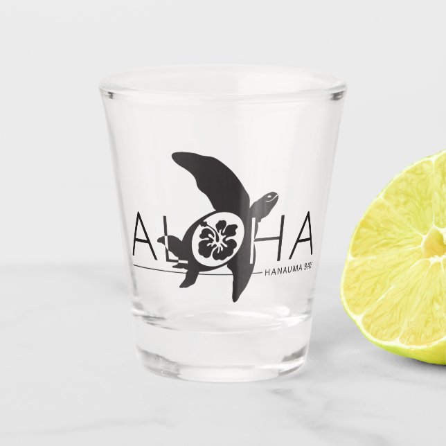 Vaso De Chupito Tortuga de las islas Aloha Hawaii (Anverso)