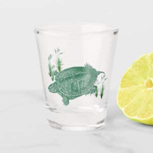 Vaso De Chupito Tortuga del Mar Verde