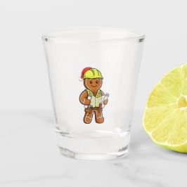 Vaso De Chupito Trabajador de Construcción de Pan de Jengibre Navi