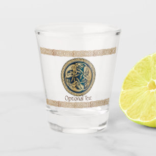 Vaso De Chupito Tradición de Knotwork de Lobo Celta
