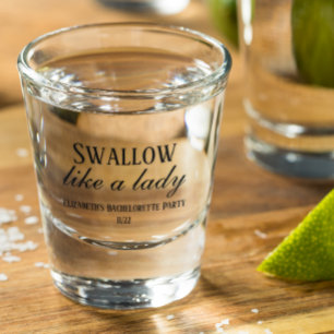 Vaso De Chupito Tragar como una fiesta graciosa de la soltera