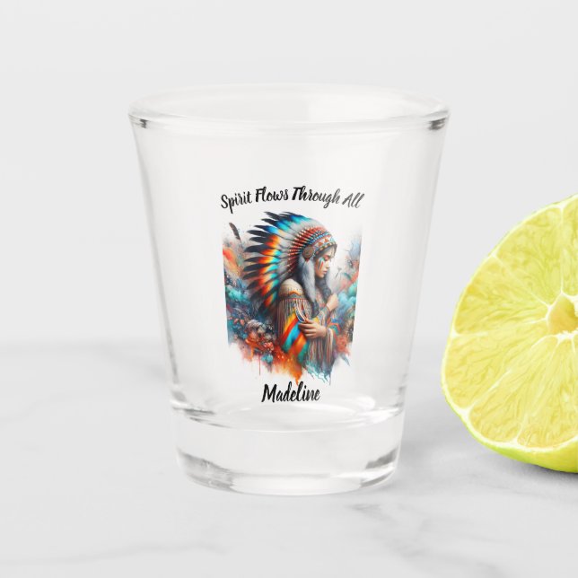 Vaso De Chupito Traje tradicional nativo (Anverso)
