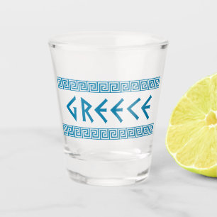 Vaso De Chupito trave del Griego del símbolo del nombre del texto
