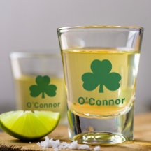 Trébol Verde Irlandés Apellido Personalizado