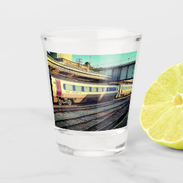 Vaso De Chupito Tren beige y marrón