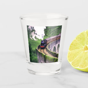 Vaso De Chupito Tren locomotor en puente