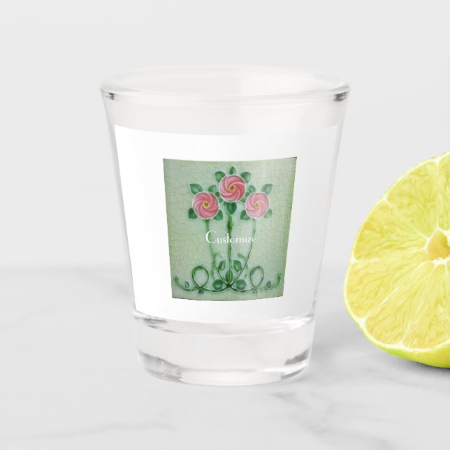 Vaso De Chupito Tres rosas rosadas Thunder_Cove (Anverso)
