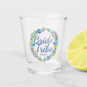 Vaso De Chupito Tribu de novias personalizada de floral de Bonito
