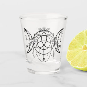 Vaso De Chupito Triple diosa de vidrio caliente