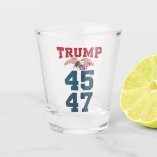 Vaso De Chupito Triunfador Patriótico Trump Ganó 45 y 47 Victoria 