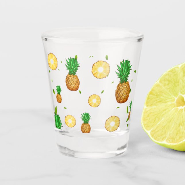 Vaso De Chupito TROPICAL SUMMER FRUIT Pineapple patrón (Anverso)