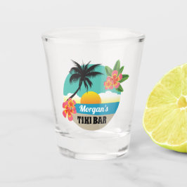 Vaso De Chupito Tropical Sunset Tiki Bar con nombre