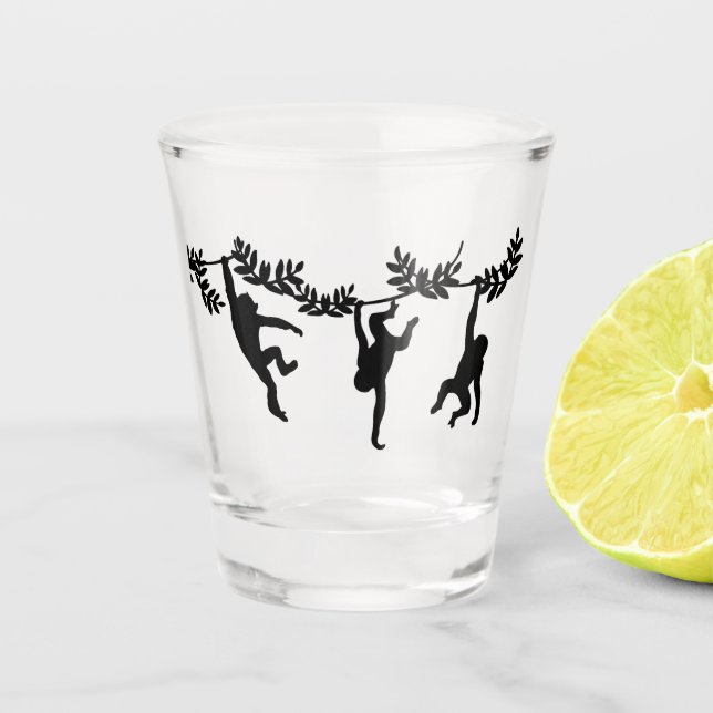 Vaso De Chupito Troya de monos (Anverso)