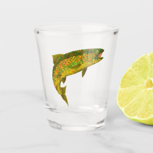 Vaso De Chupito Trucha arco iris de hoja de lápiz 3