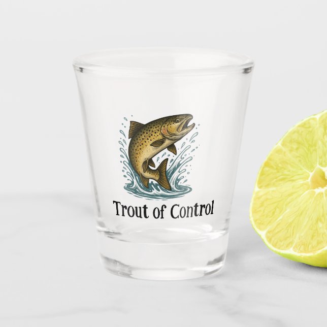 Vaso De Chupito Trucha de vidrio de disparo de control (Anverso)
