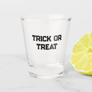 Vaso De Chupito Truco o. Trate Halloween espeluznante negro simple