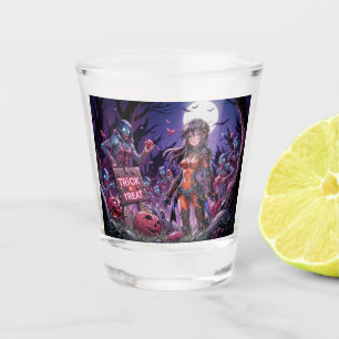 Vaso De Chupito Truco o Trato Zombies de Halloween repartiendo Cer