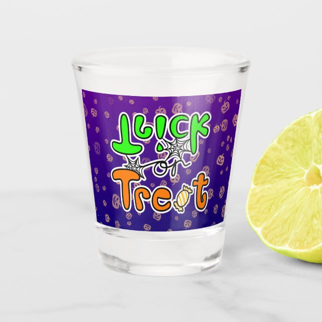 Vaso De Chupito Truco o truco de Halloween (Anverso)