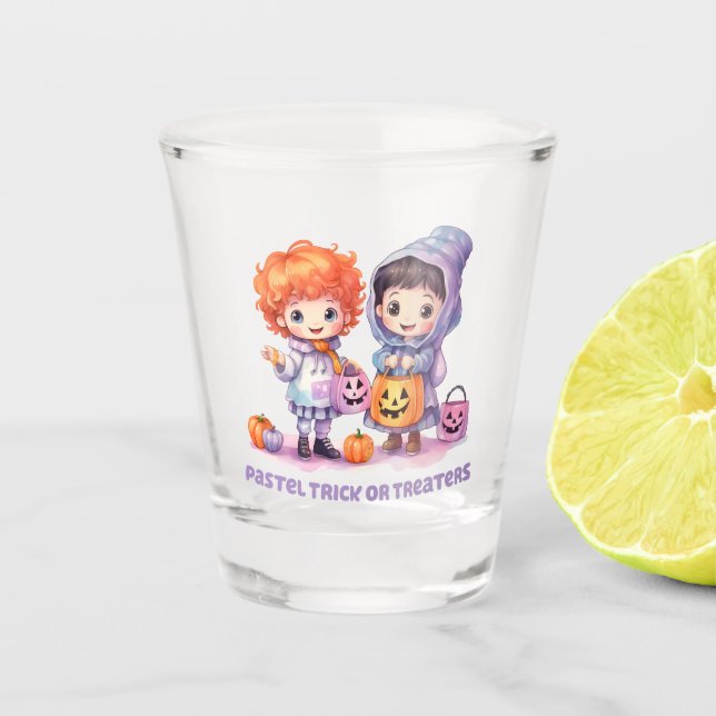 Vaso De Chupito Truco pastel o tratamientos (Anverso)
